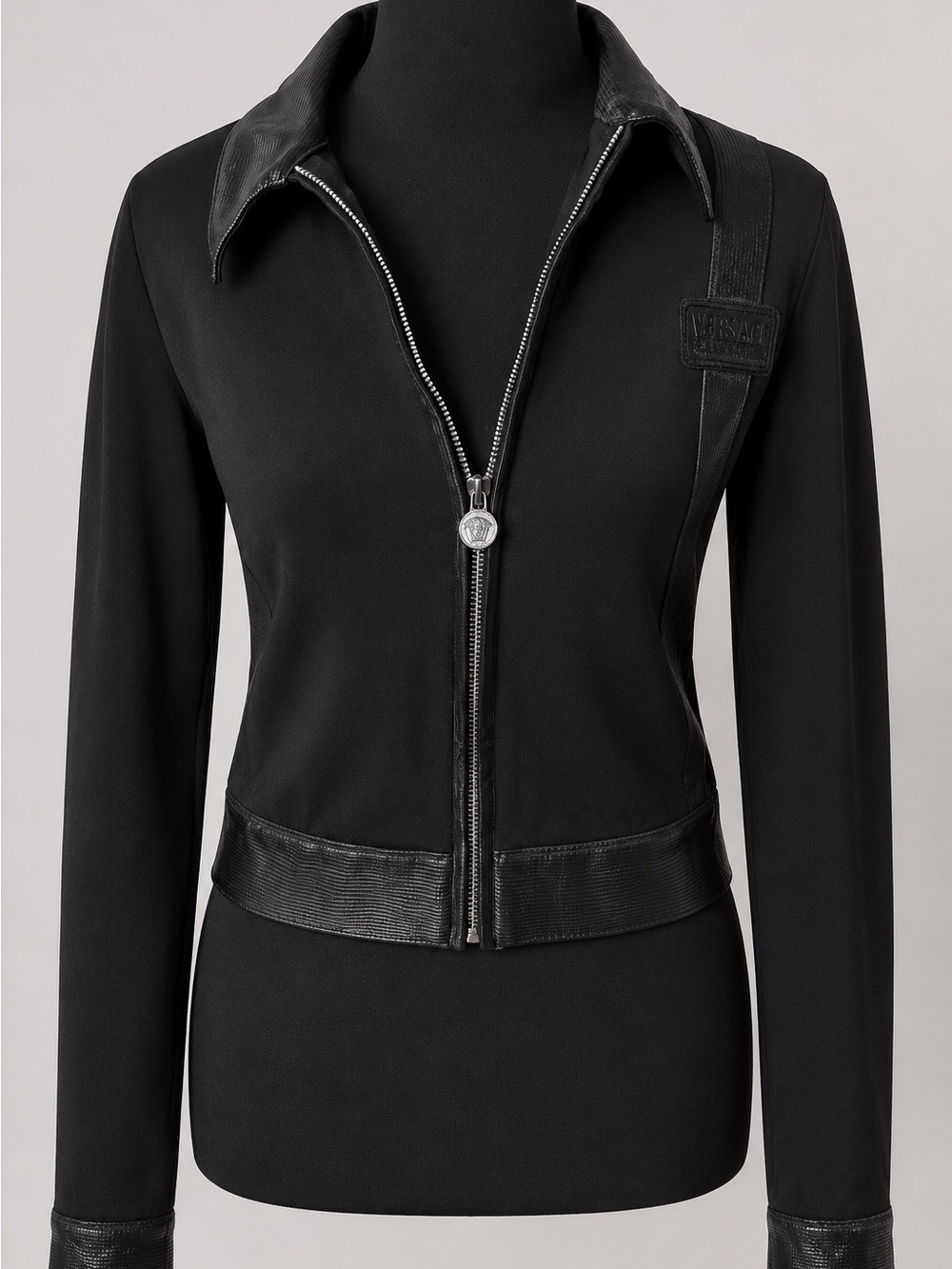 Vintage Versace Jeans Couture Cropped Zip Jacket - Authentic Ittierre Italy